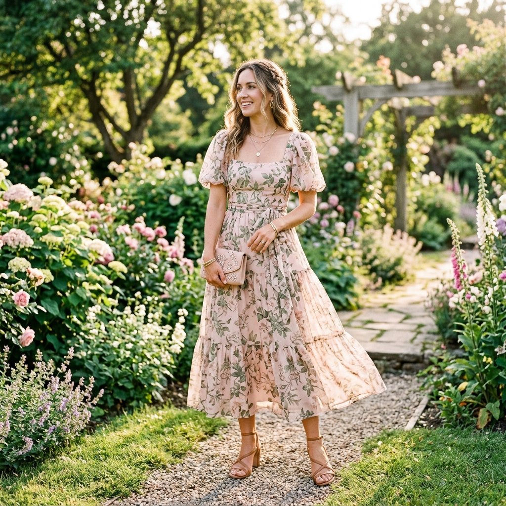 Floral Midi Dress Ideasc