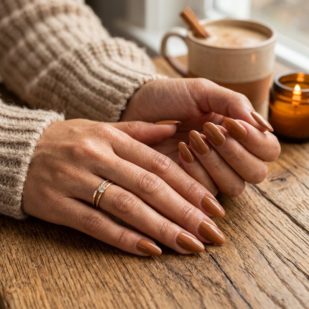 Toffee Brown Nail Ideas