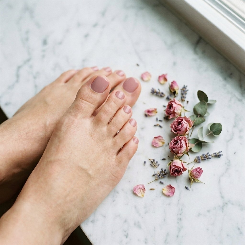 Dusty Rose September Pedicure Color Ideas