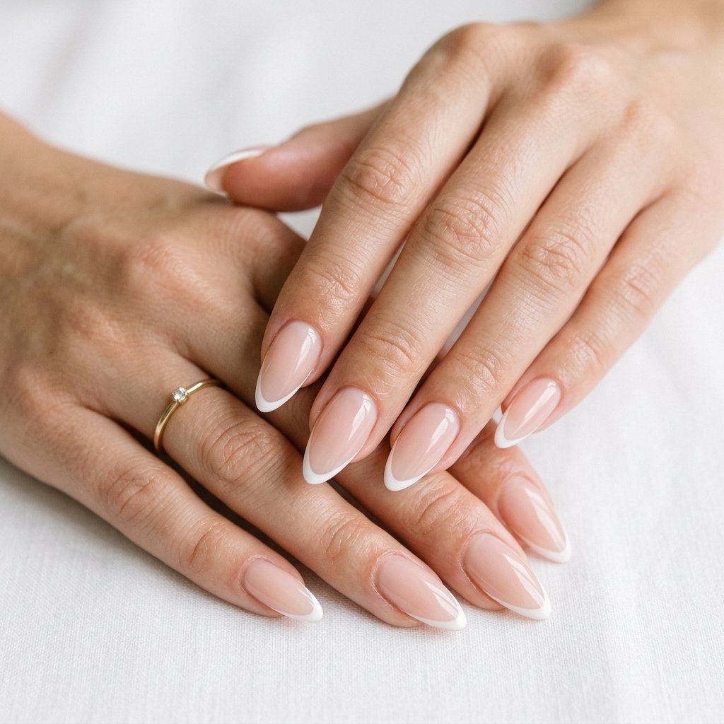 Almond nails french tip Ideas