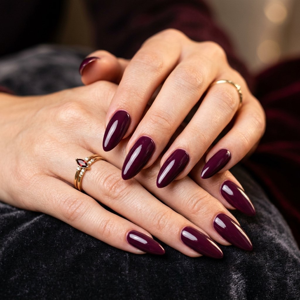 Long Almond Fall Nail Ideas