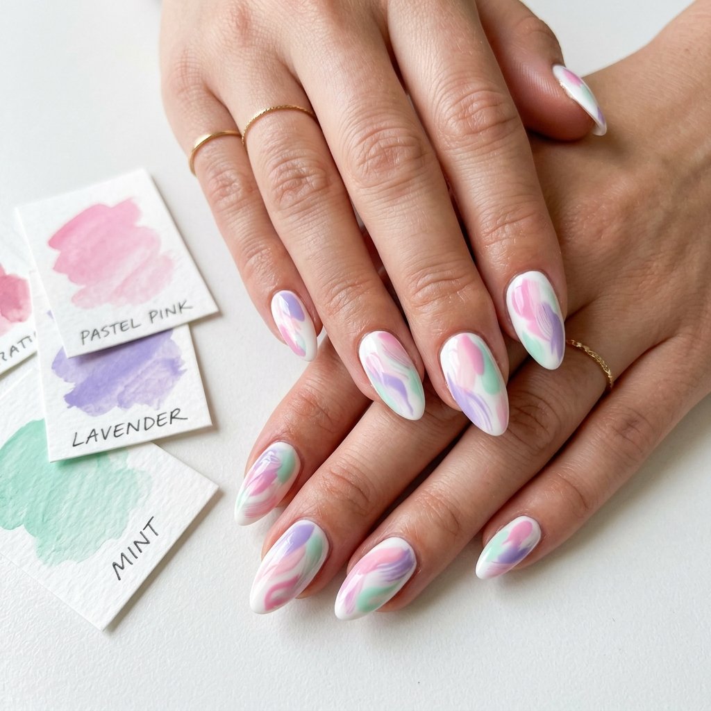Almond Spring Nails Ideas: 30 Creative Looks to Inspire Your Next Manicure 22 Almond Spring Nail Abstract Art Ideas