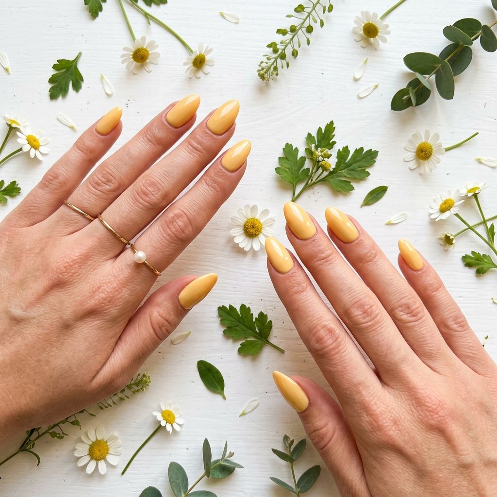 Almond Spring Nails Ideas: 30 Creative Looks to Inspire Your Next Manicure 5 Almond Spring Nails Butter Yellow Ideas