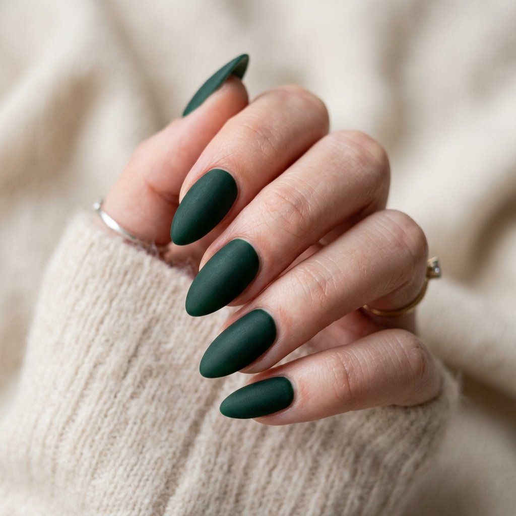 Nail Inspo Almond Matte Finish Ideas