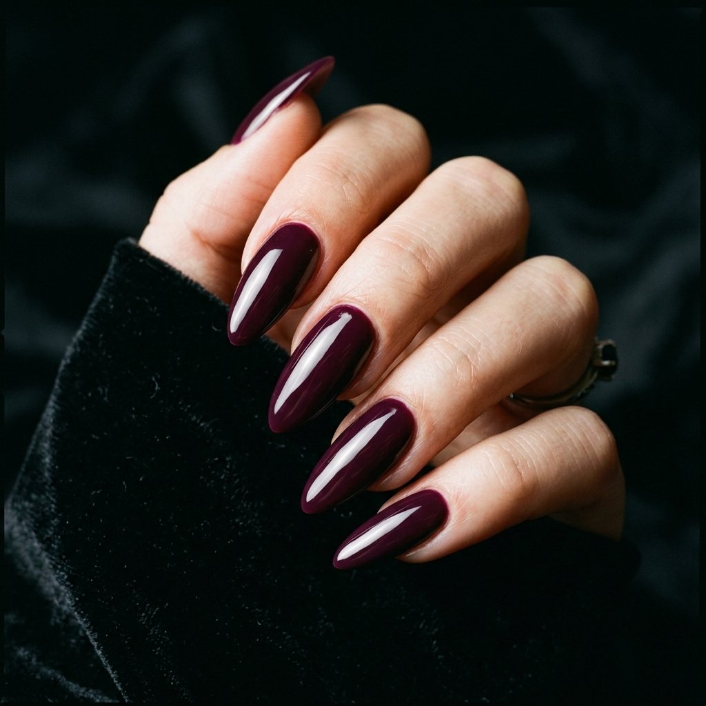 Nails Inspo Almond Dark and Moody Ideas