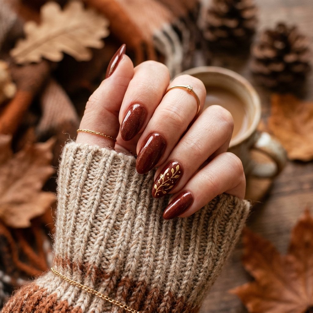 Nails Inspo Almond Autumn Winter Ideas