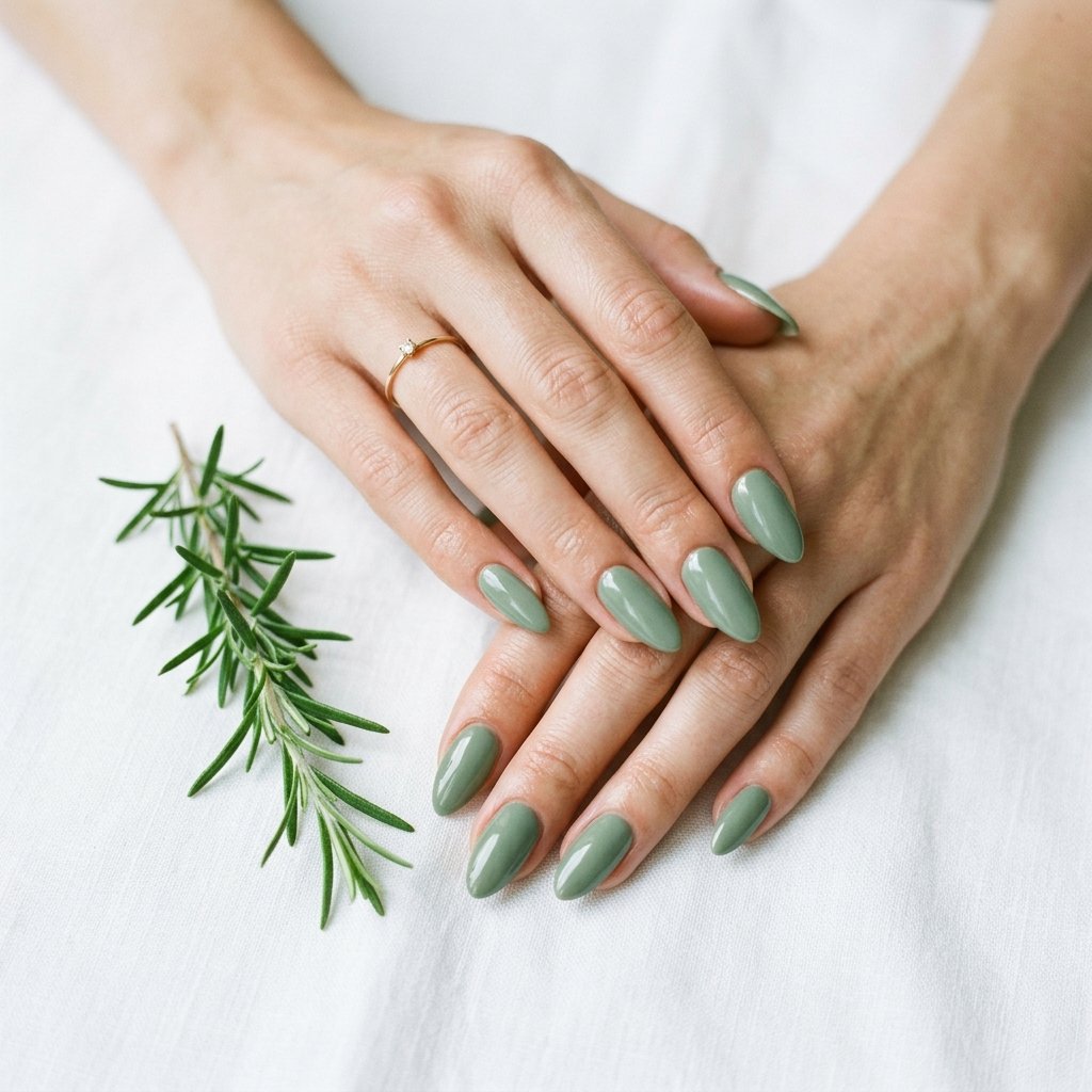 Nails Green Almond Shape Ideas