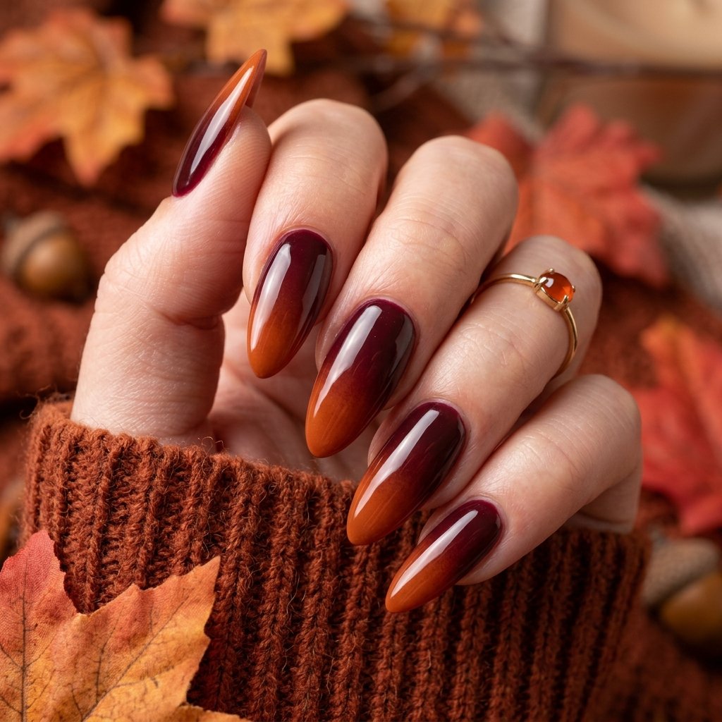 Cute Fall Nails Ombre Ideas