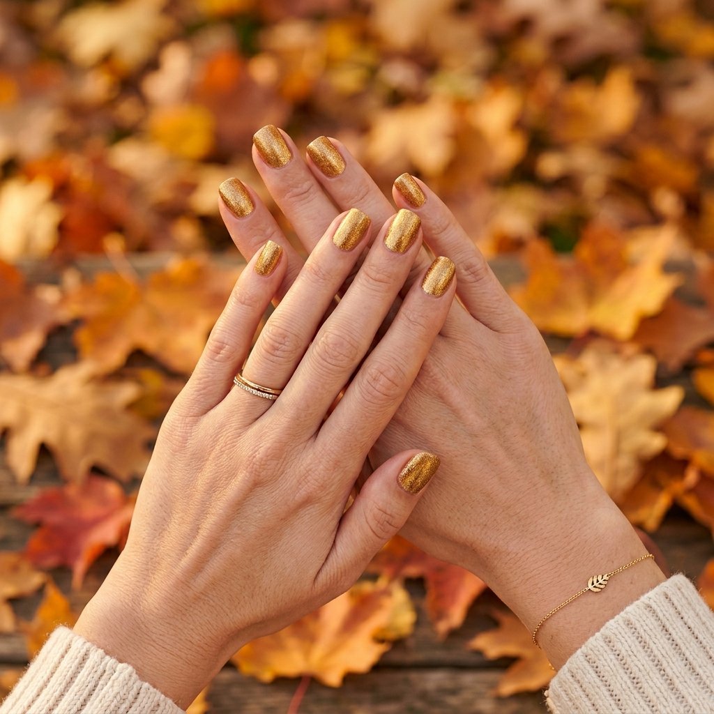 Autumn Gold Nail Ideas