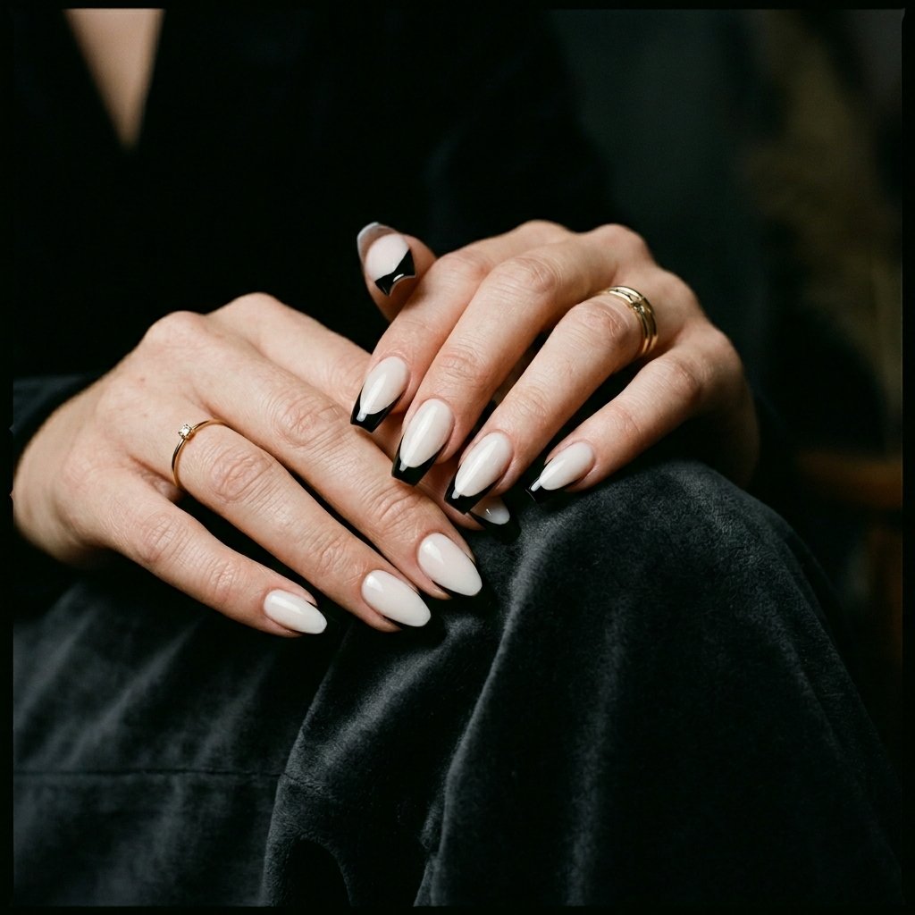 Black French Tip Nails Ideas