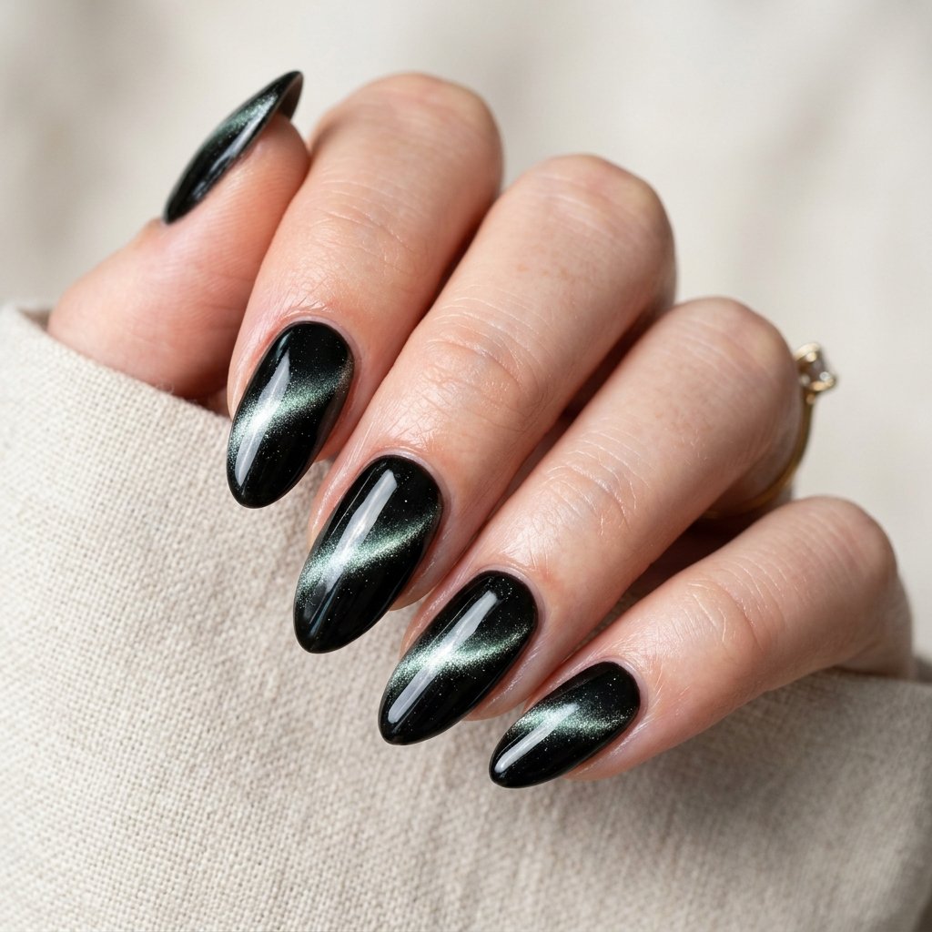 Black Cat Eye Nails Ideas