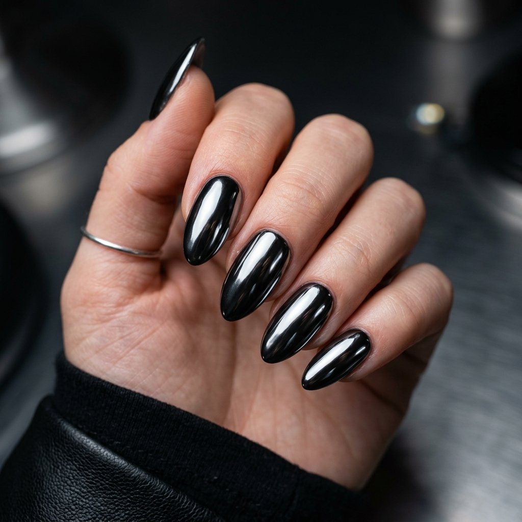 Chrome Nails Black Ideas