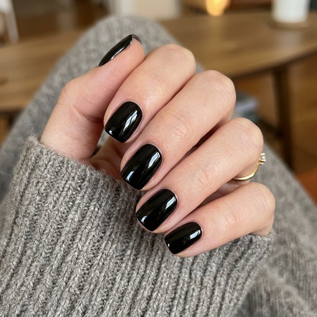 Black Gel Nails Ideas