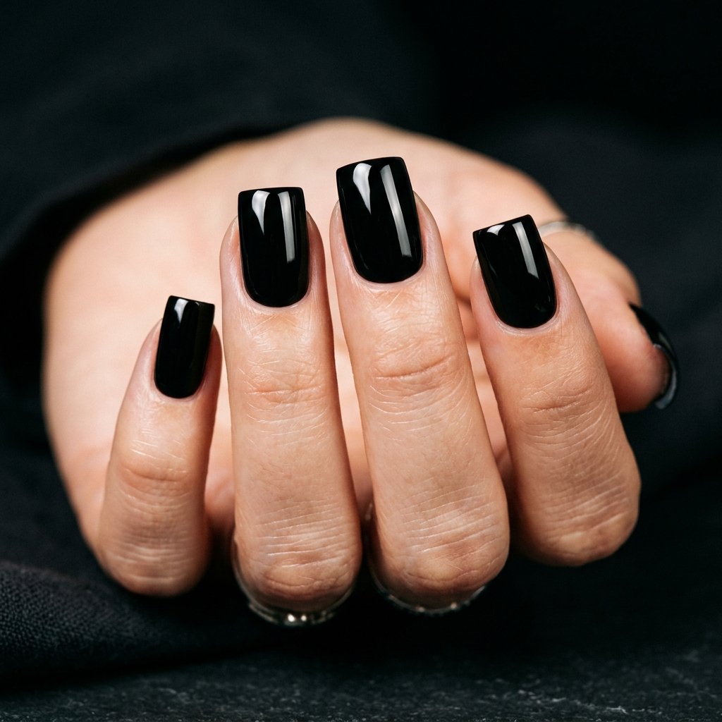 Nails Square Black Nail Ideas