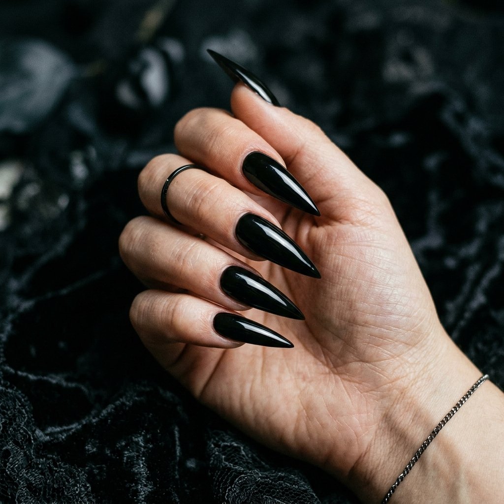 Stiletto Nails Black Ideas