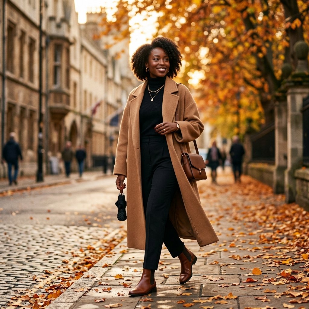 Fall Outfits Black Women Oversized Coat Ideas