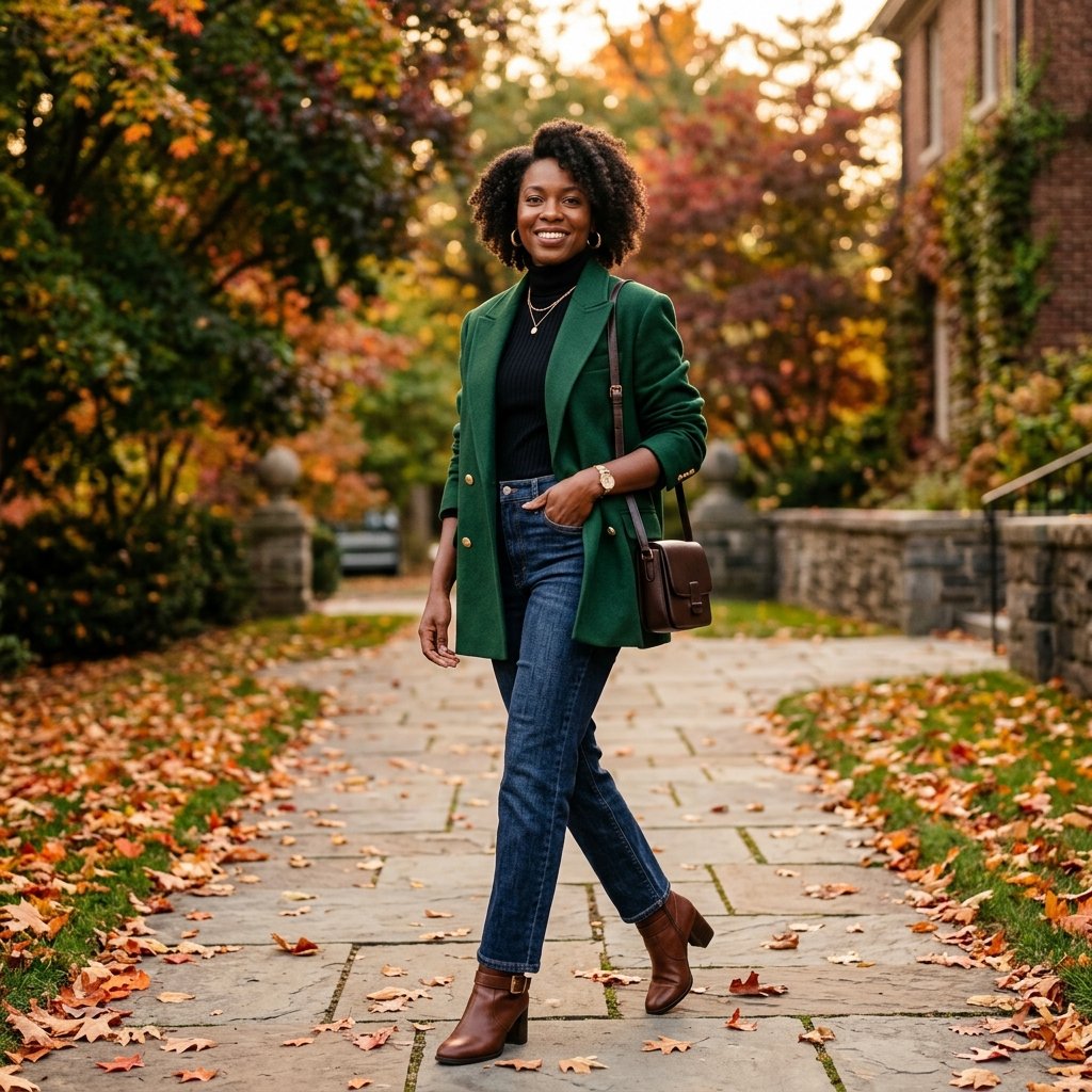 Fall Outfits Black Women Forest Green Ideas