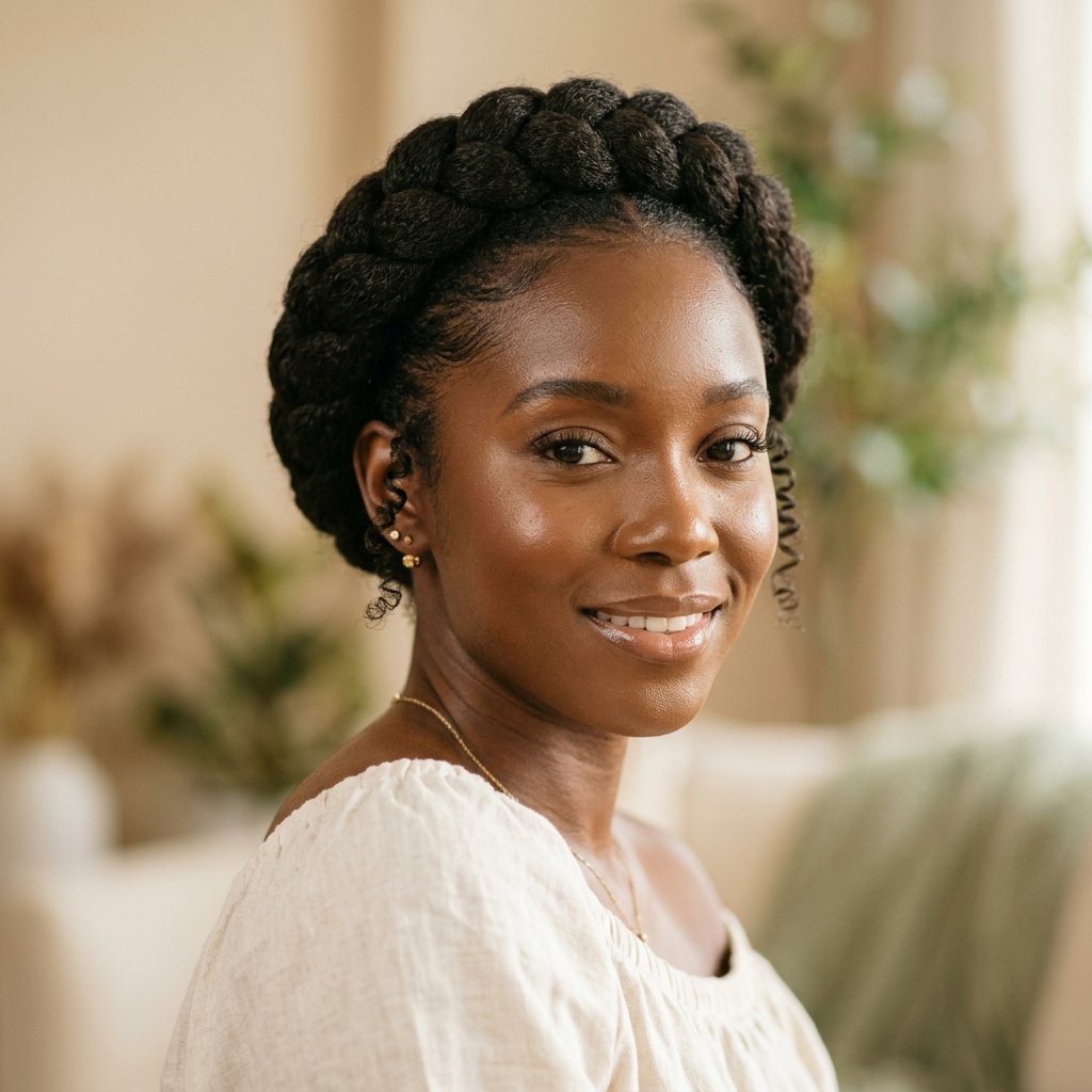 30 Hairstyles Natural Hair Ideas to Inspire Your Next Look 12 Halo Braid Natural Hair Ideas