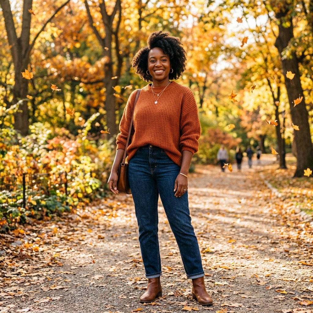 Fall Outfits Black Women Burnt Orange Ideas