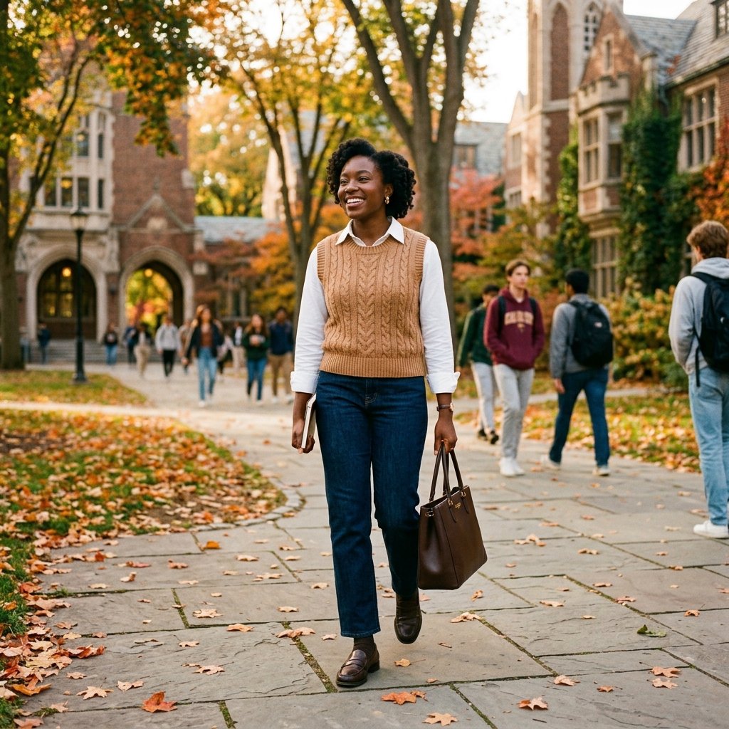 Fall Outfit Black Women Preppy Aesthetic Ideas