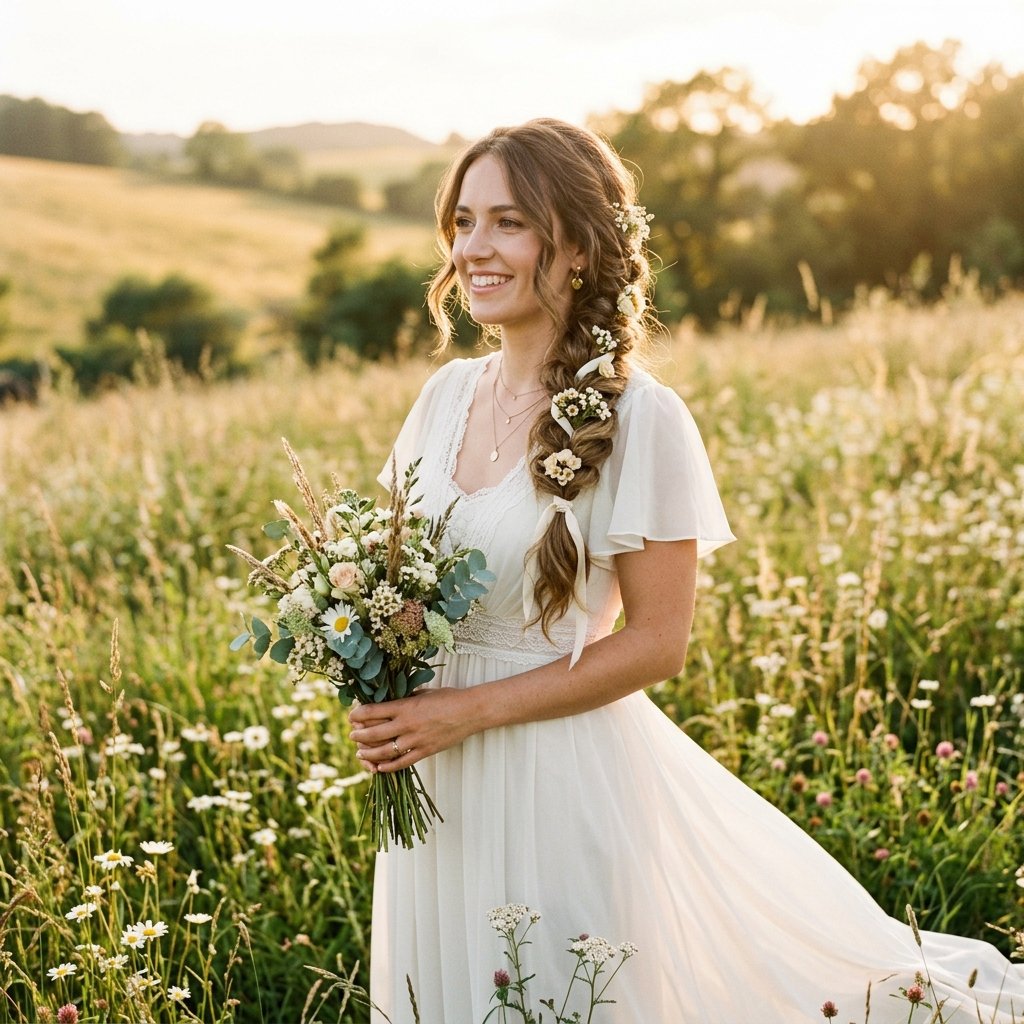 Bohemian Braid Wedding Hair