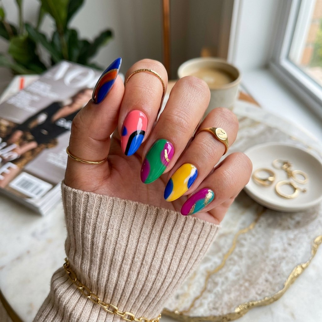 Bold Color Nails Tendance Idea