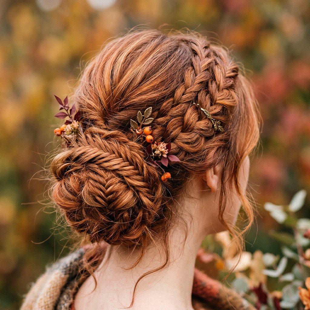 Braided Updo for Fall Hair Ideas