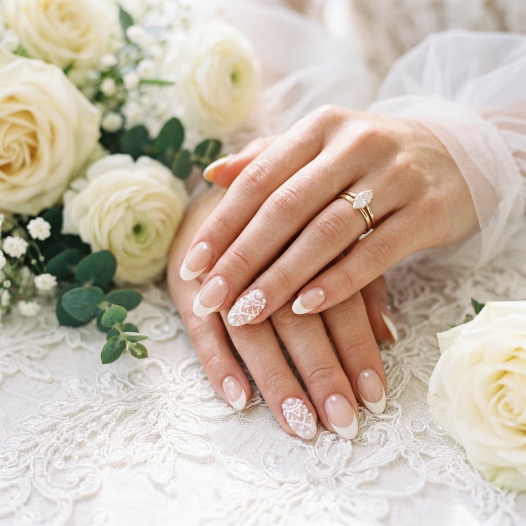 Bridal French Tip Nails Ideas