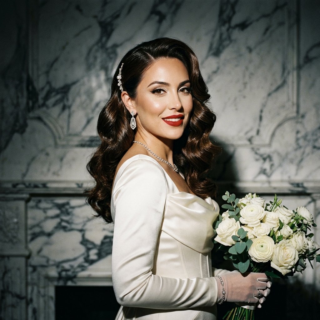 Classic Hollywood Waves for Brides