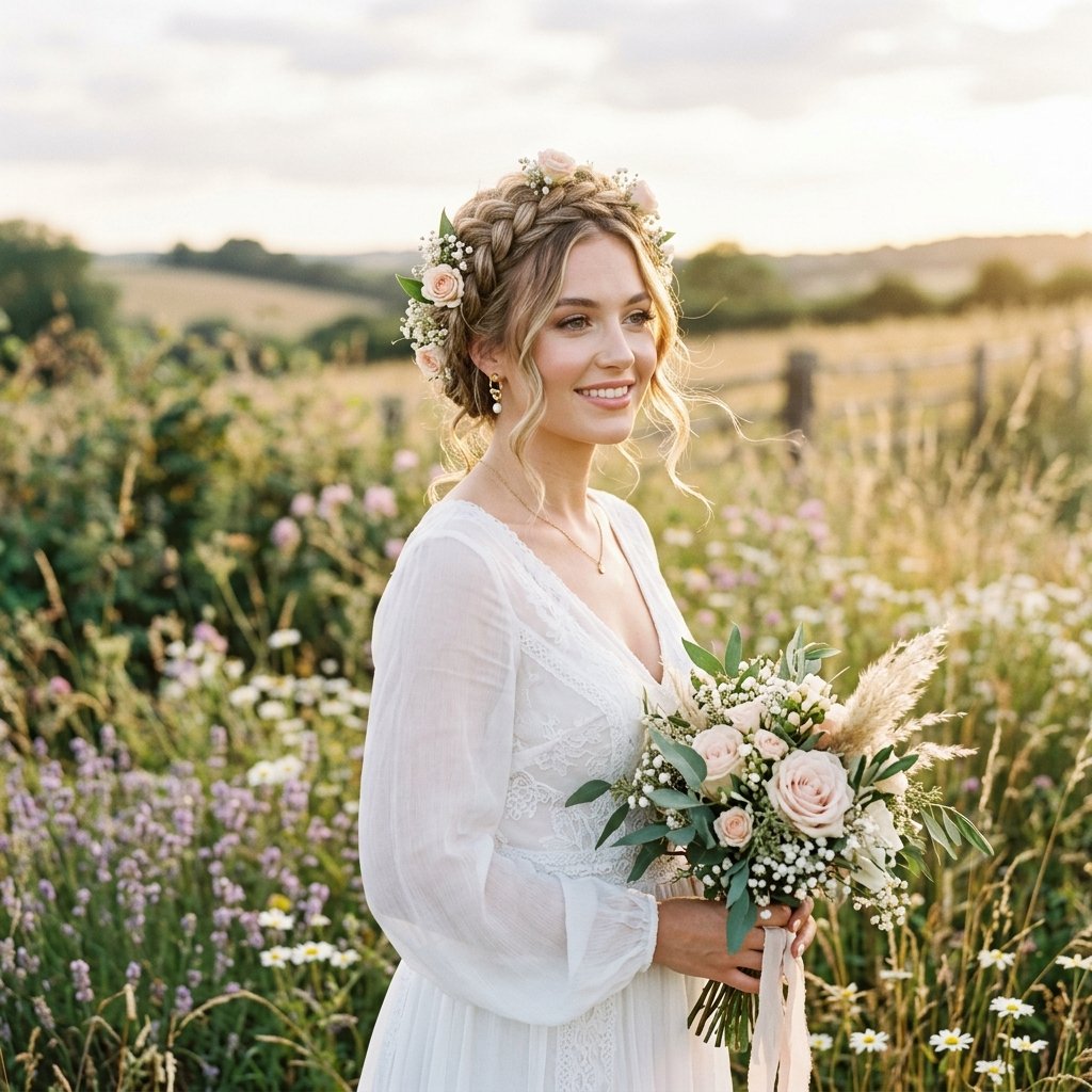 Crown Braid Wedding Hairstyles