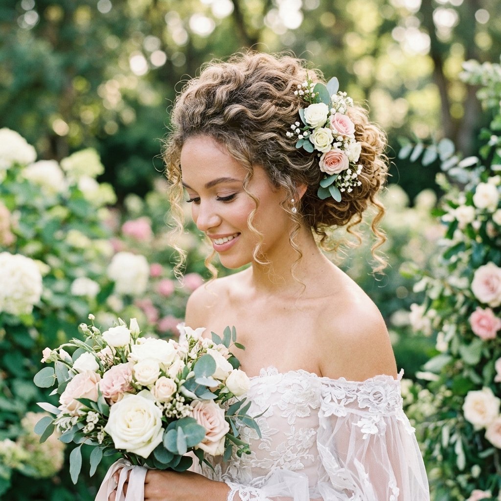 Curly Hair for Wedding Hairstyles with Curled Hair