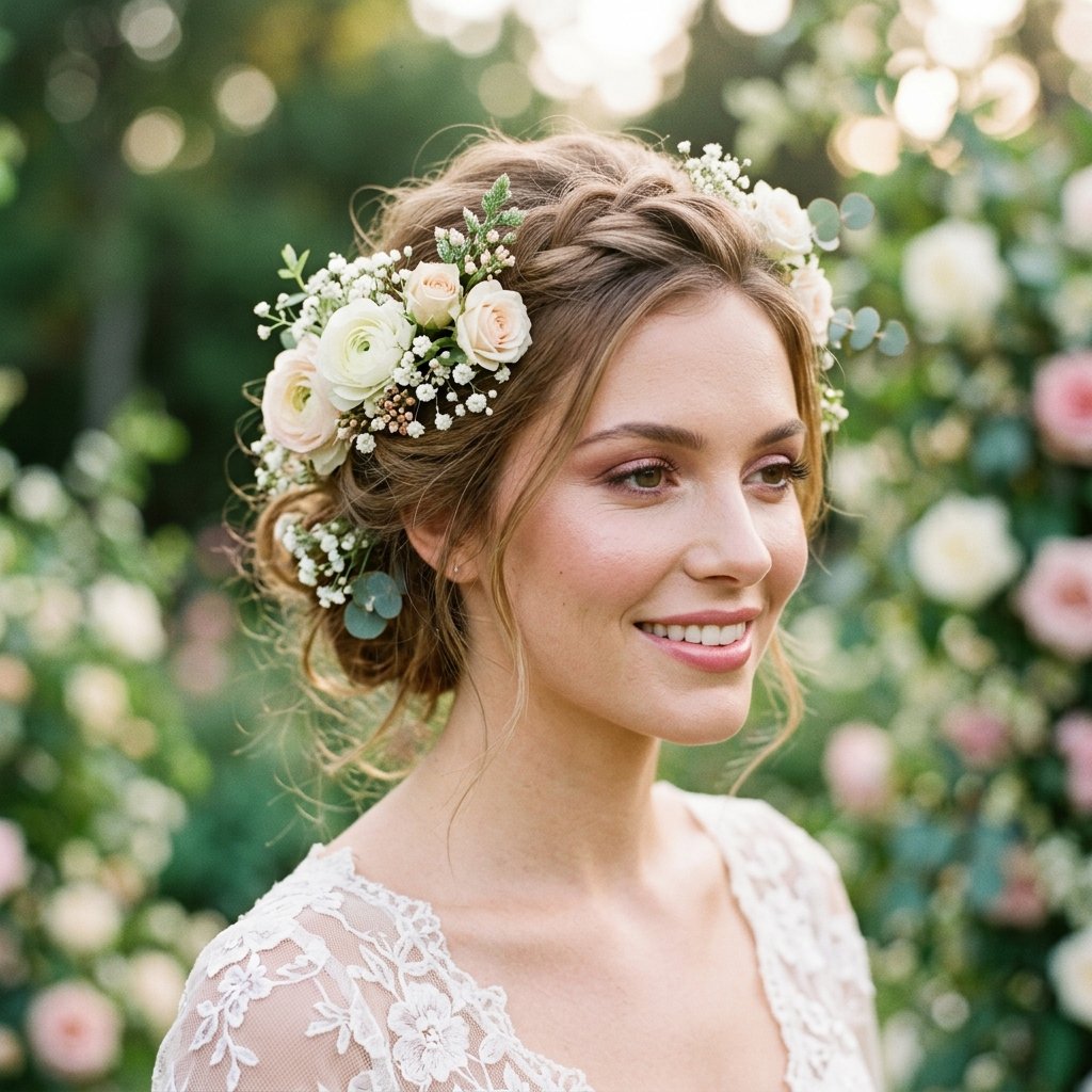 Floral Updo Ideas for Weddings and Special Occasions