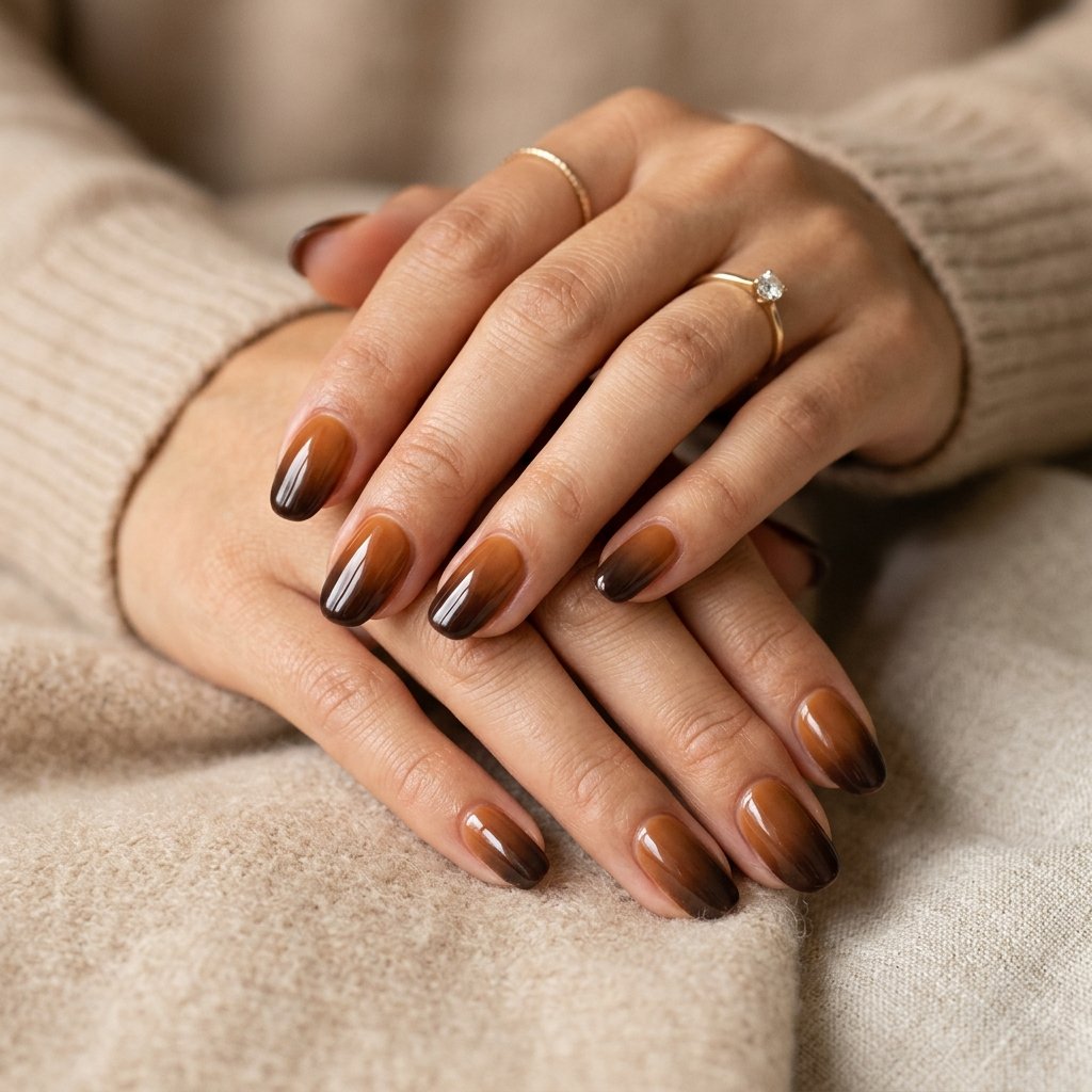 Brown Ombre Nail Ideas