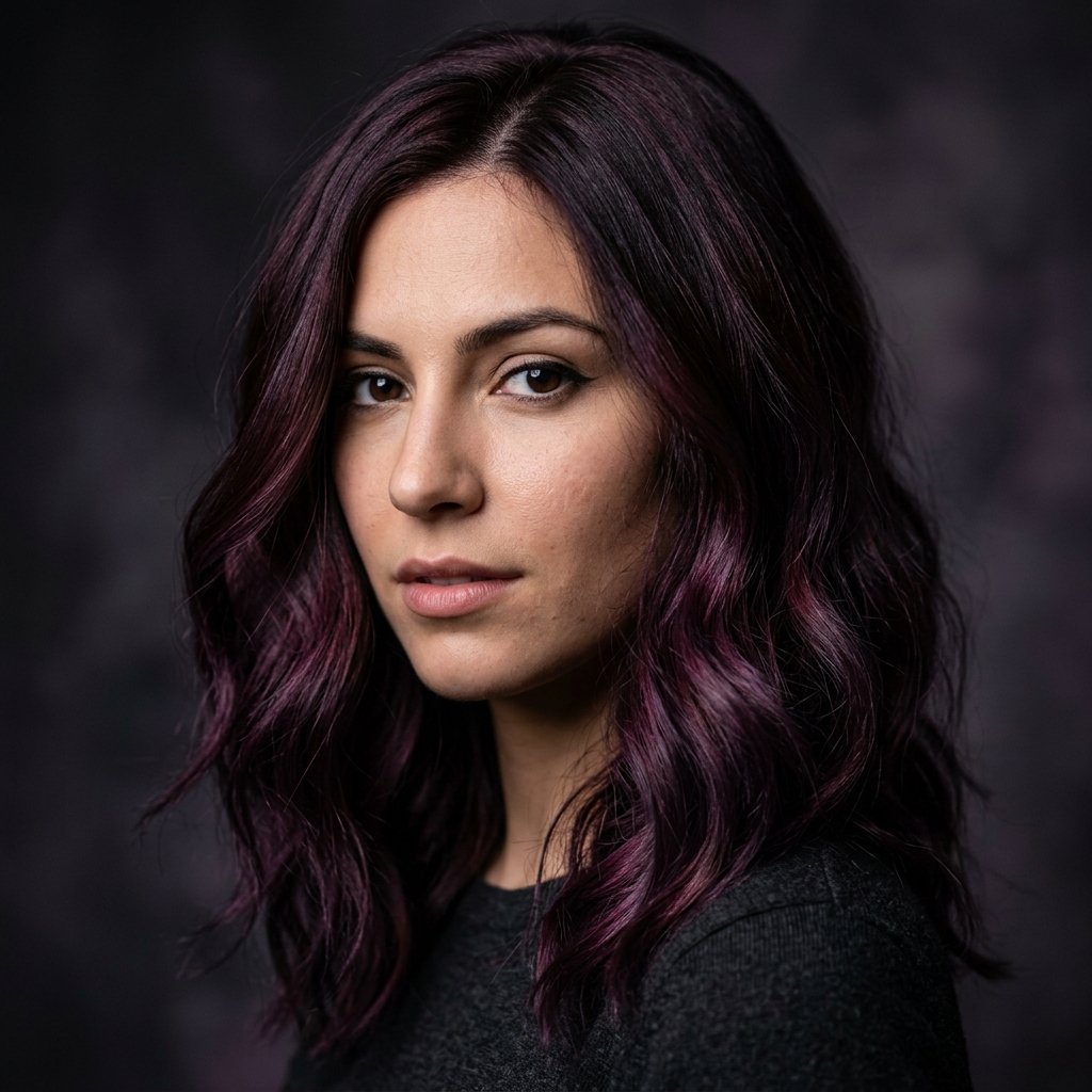 Deep Plum Brunette Blend Ideas