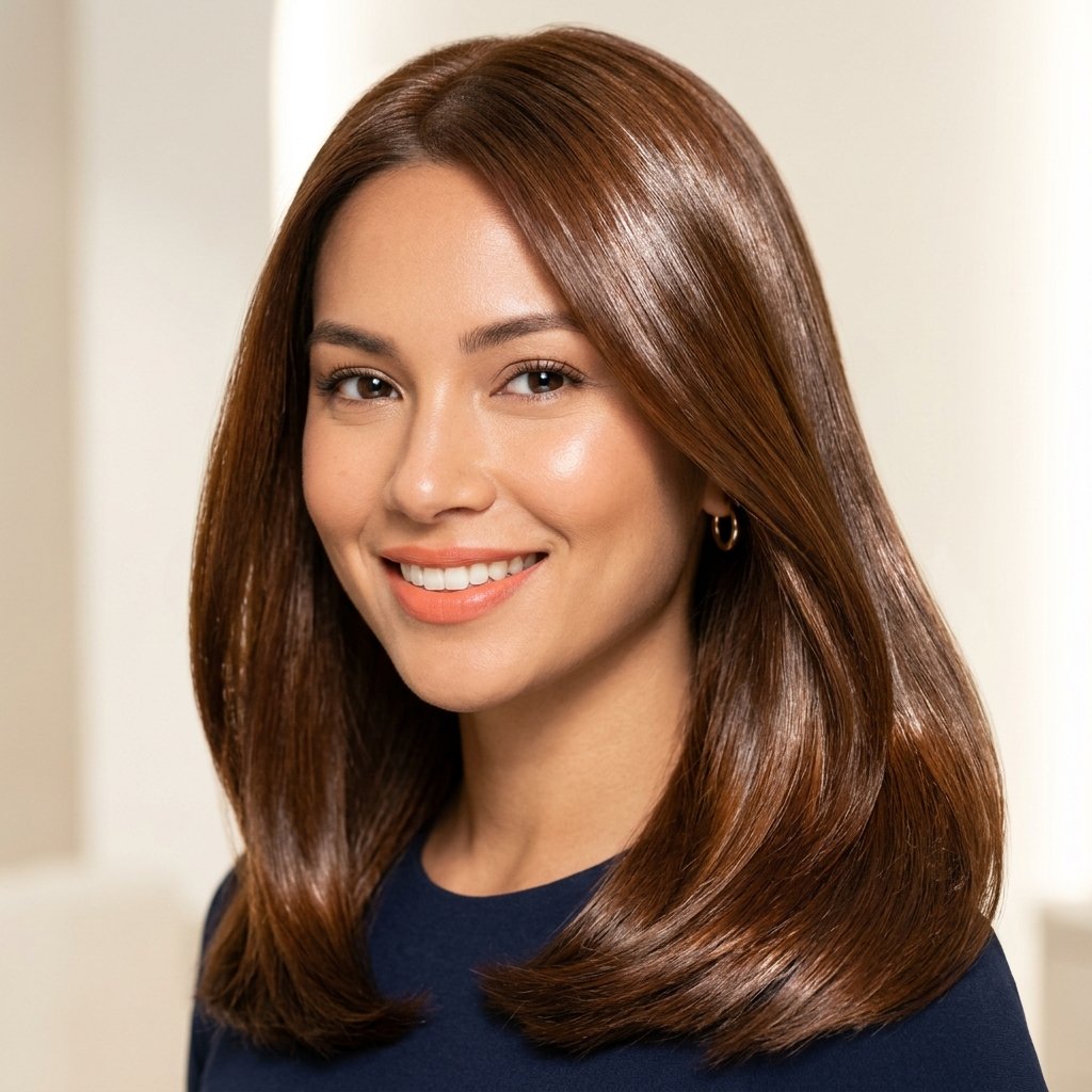 Glossy Brunette Hair Finish Ideas
