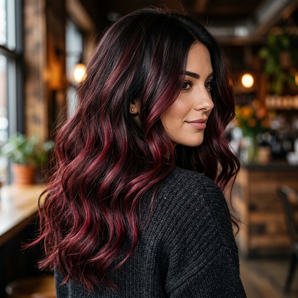 Burgundy Balayage Fall Hair Trends Ideas