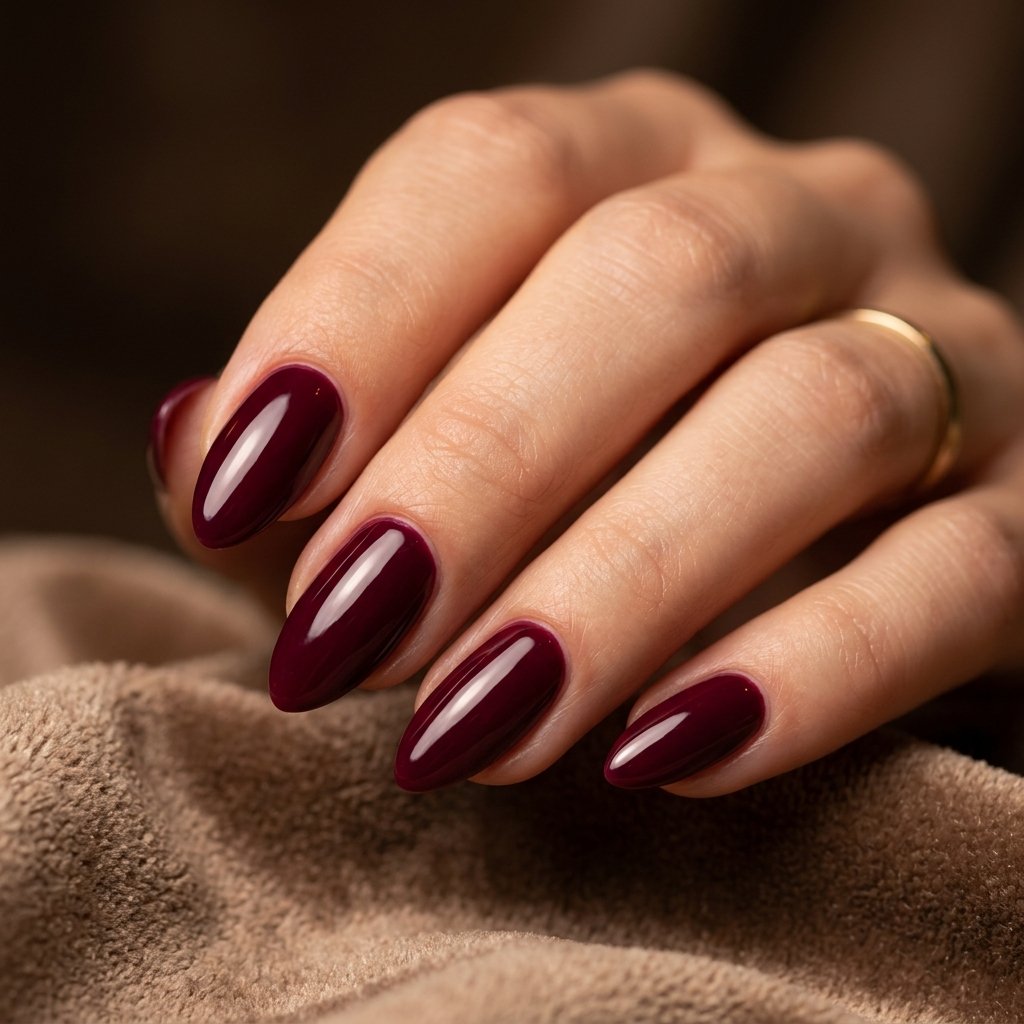 Nails Inspo Almond Burgundy and Wine Ideas