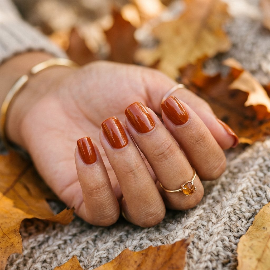 Burnt Orange Fall Nail Designs Ideas