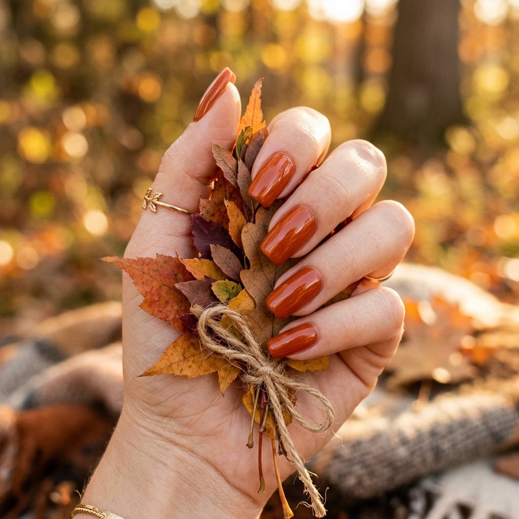 Burnt Orange Fall Nail Colors Ideas