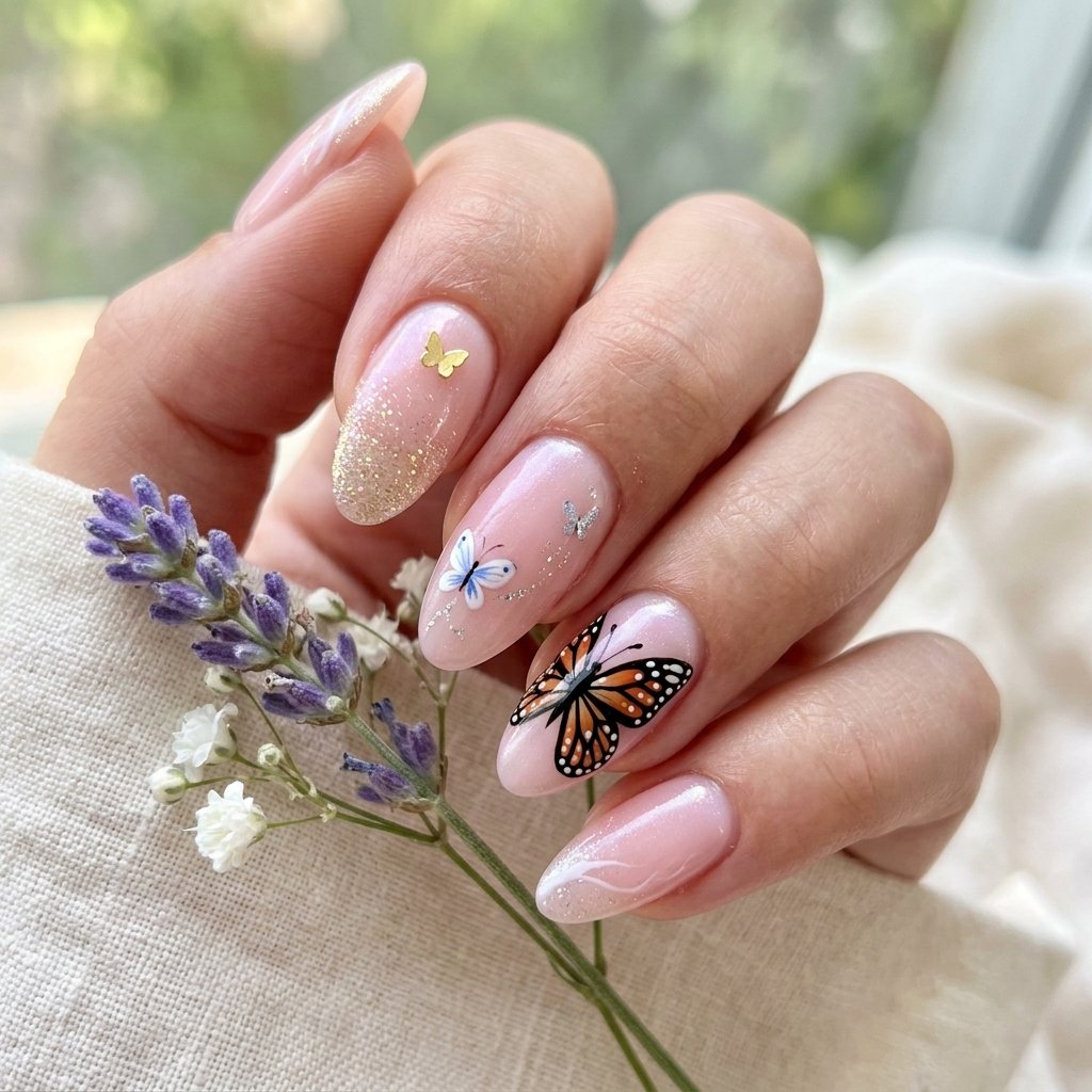 Butterfly Nail Art Idea