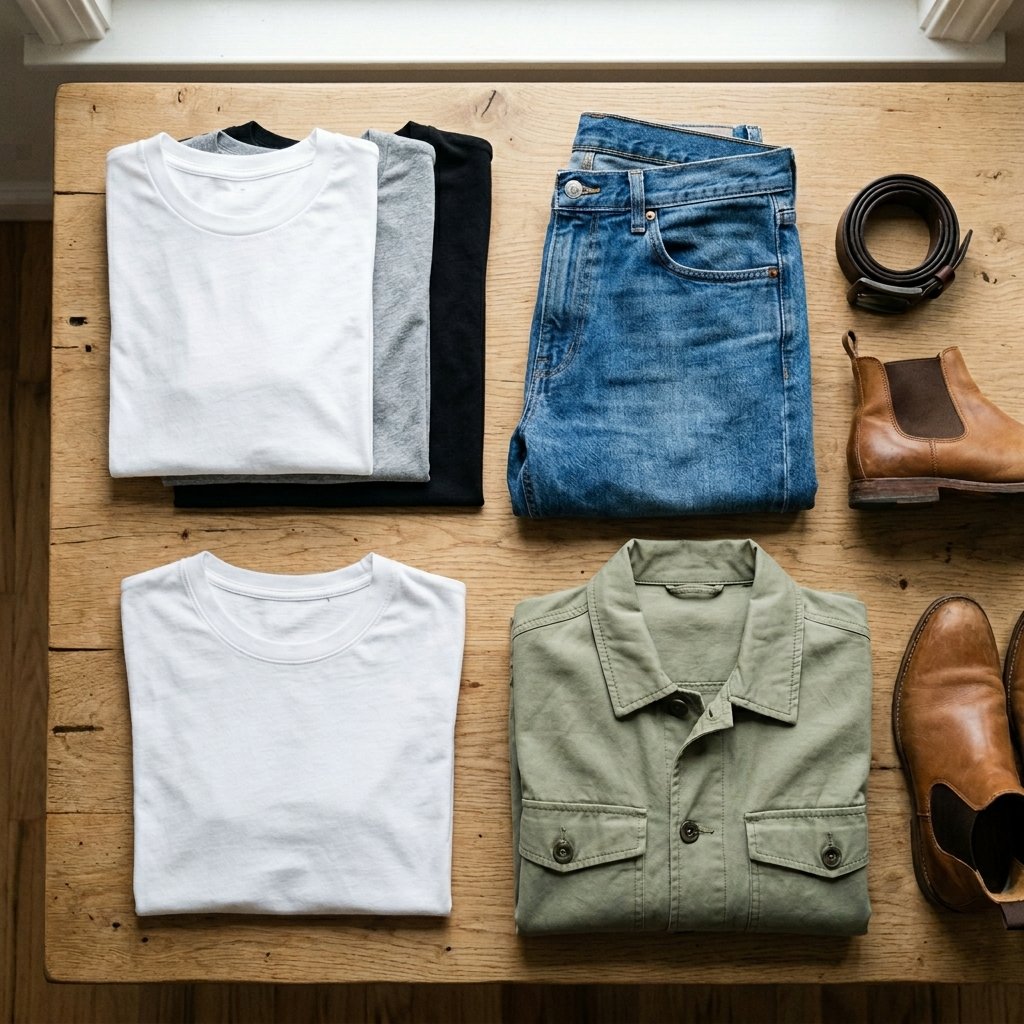 Capsule Wardrobe Outfit Ideas Using Basic Tees