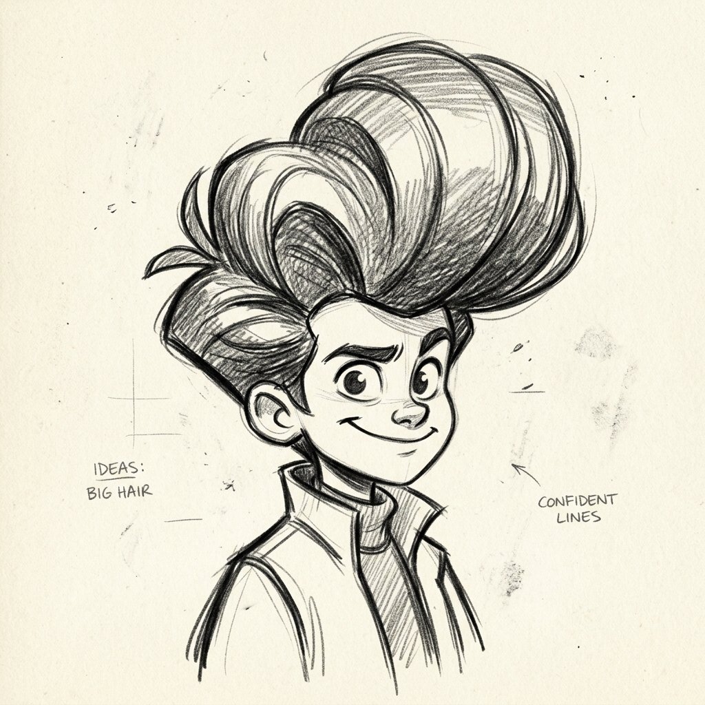 Cartoon Character Hairstyles Drawing Ideas