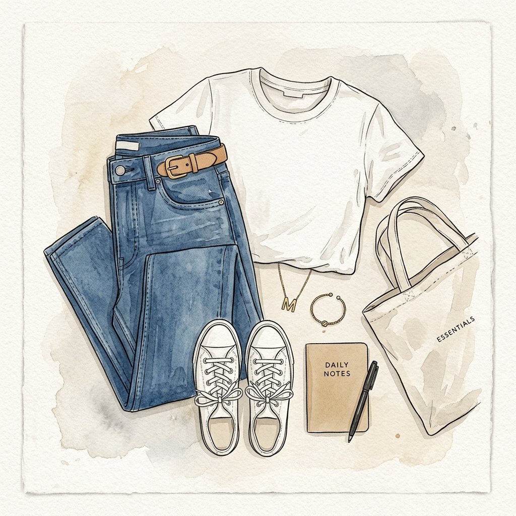 Casual Everyday outfit ideas drawing
