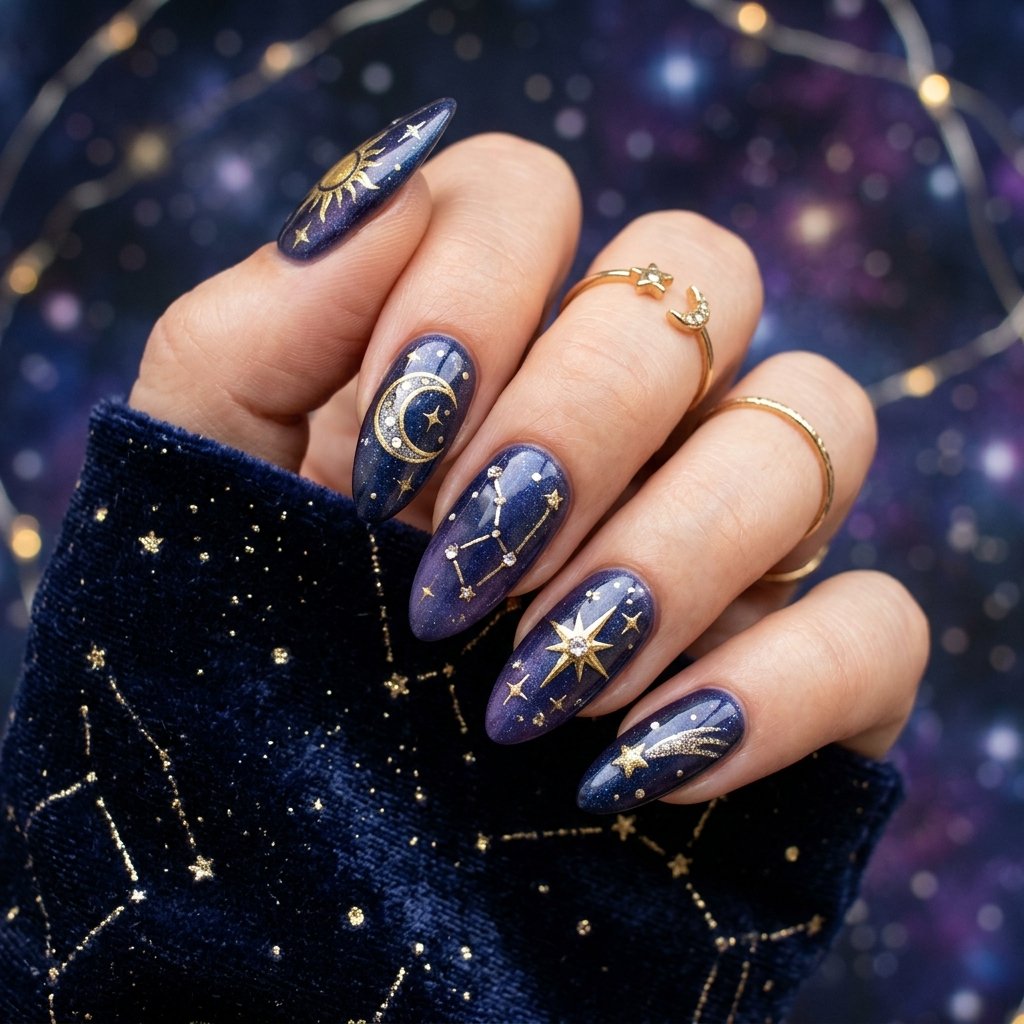 Celestial Star Nail Idea