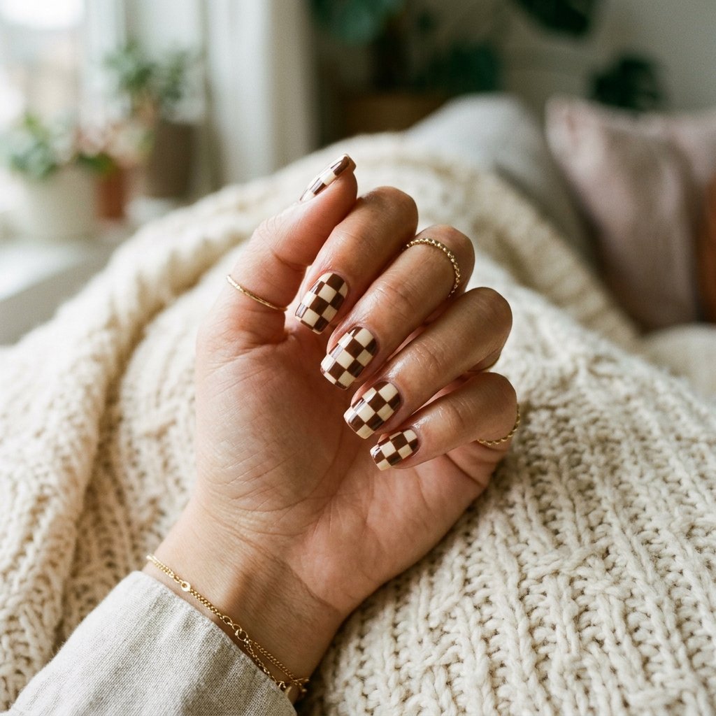 Checkerboard Nail Ideas