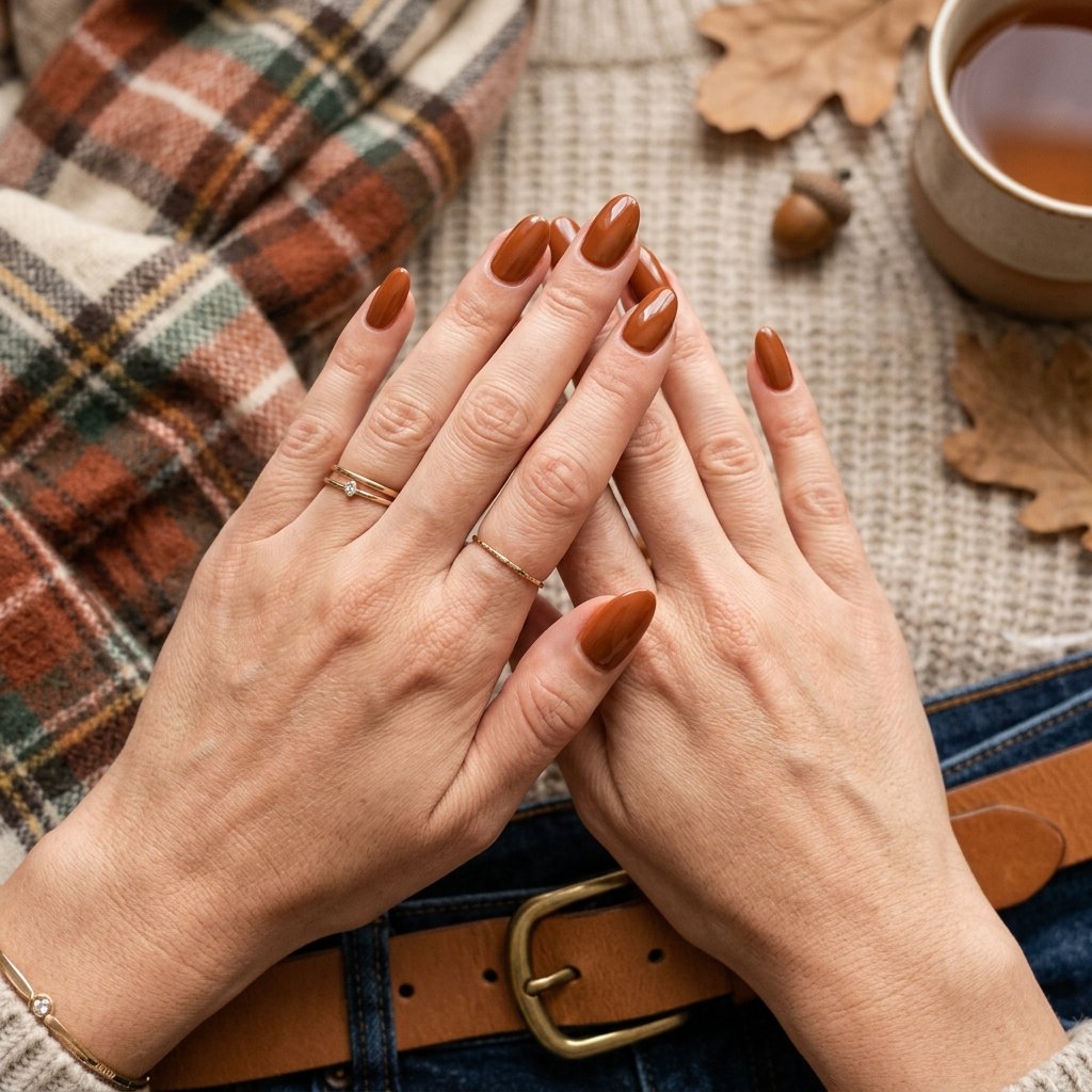 Chestnut Brown Nail Ideas