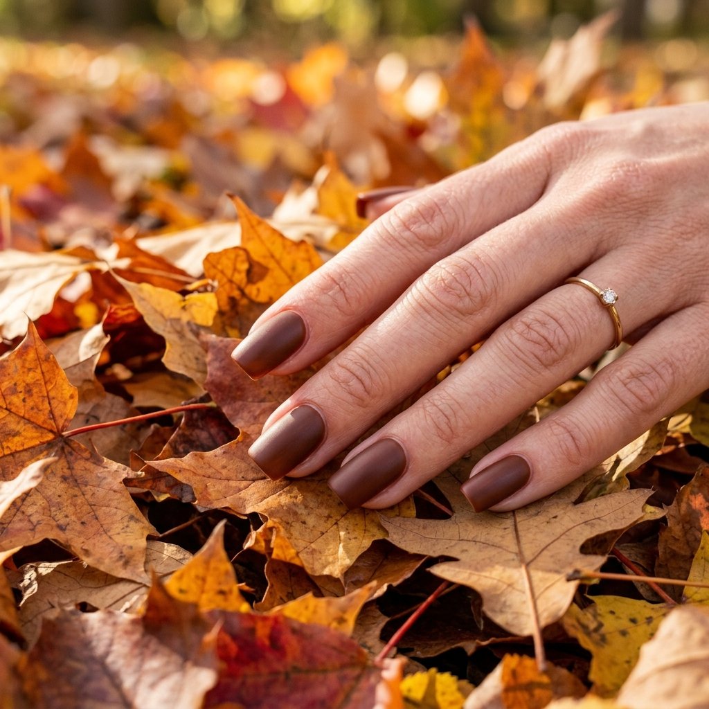 Chestnut Brown Nail Ideas