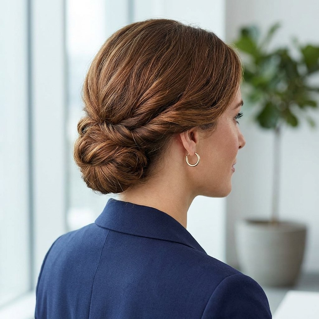 Chic Low Twist Updo Ideas for the Office