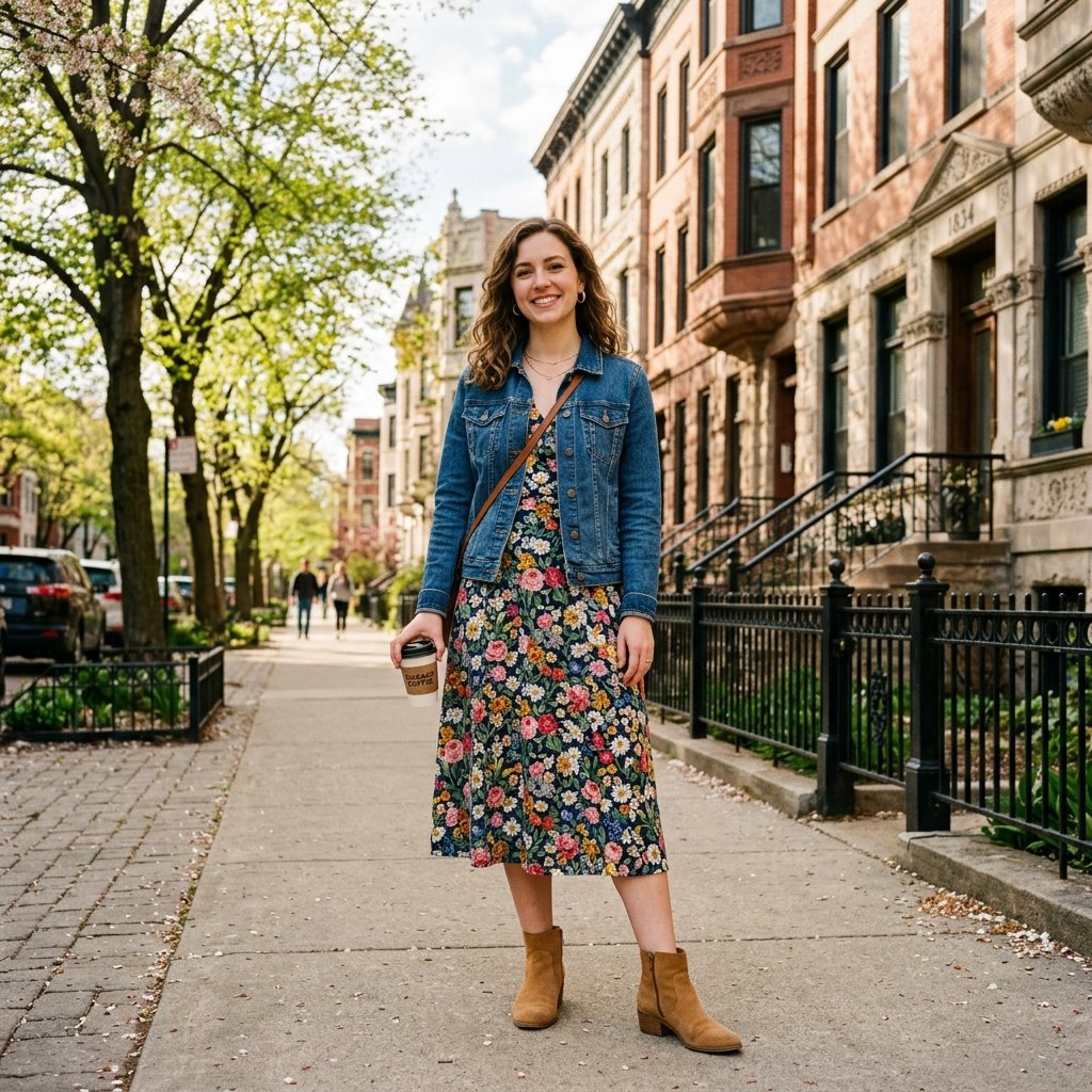 Chicago Spring Outfit Ideas with Boots