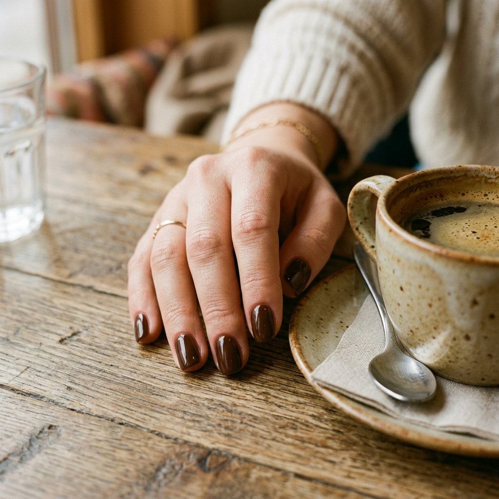 Chocolate Brown Fall Nail Colors Ideas